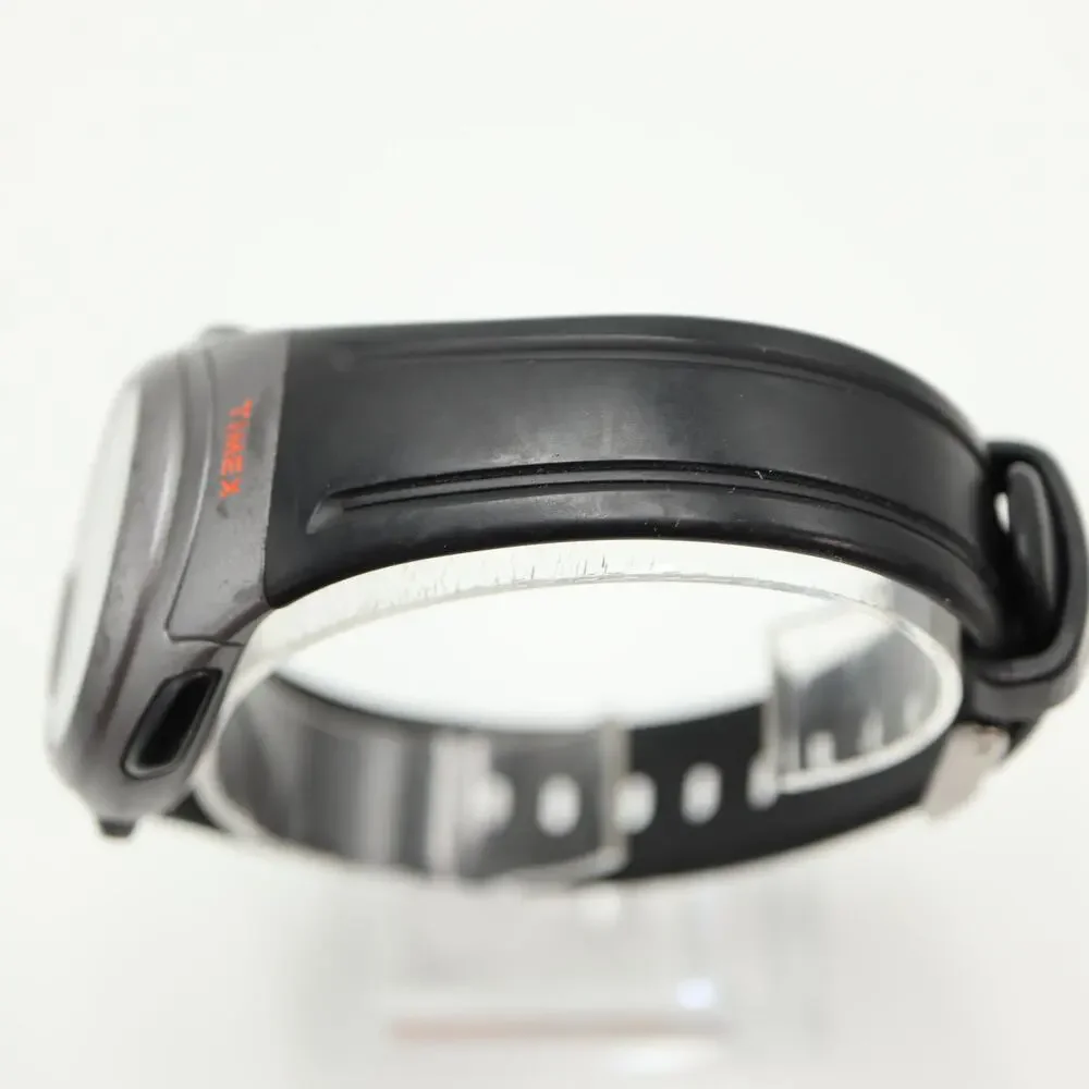 Timex Ironman Triathlon Watch Men Indiglo 40mm Black Gray 10 Lap w New Battery